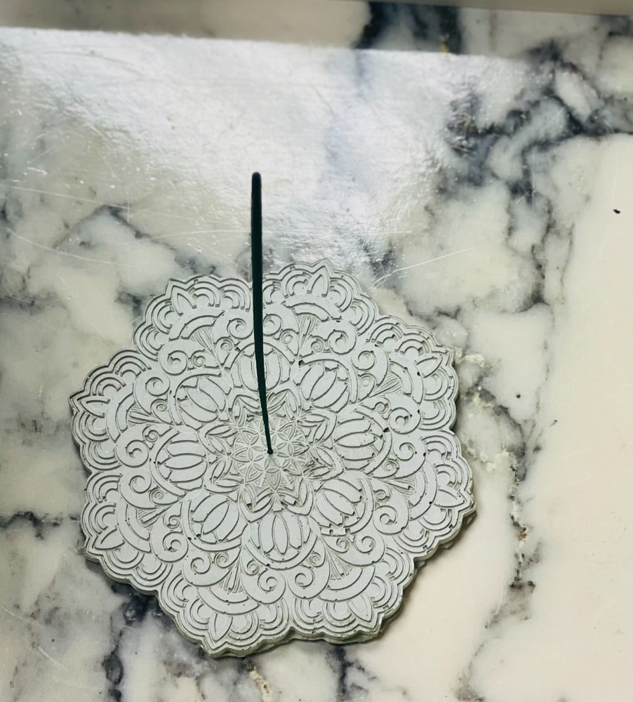 Mandala Concrete Incense Holder - Eccentric Scents