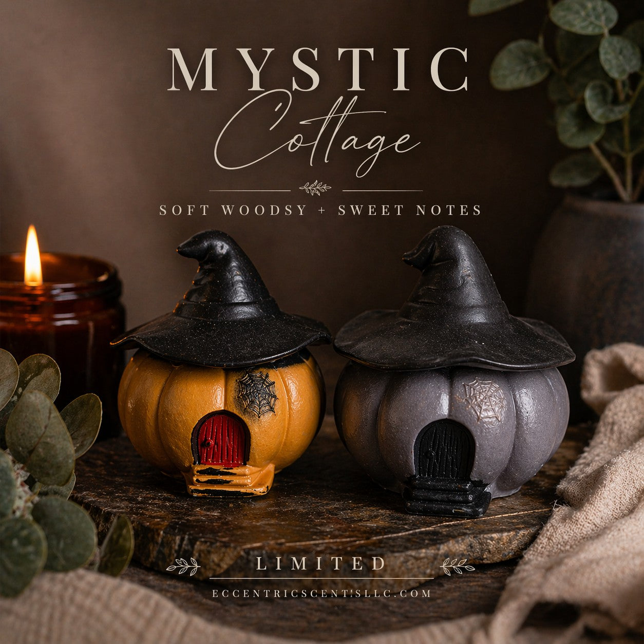Mystic Cottage Concrete Candle