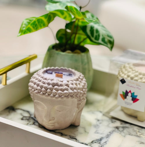 Manifesting Magic Buddha Concrete Candle - Eccentric Scents 