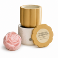 Soft Glow Ritual fragrance vessel flameless home fragrance with sculpted wax by Eccentric Scents