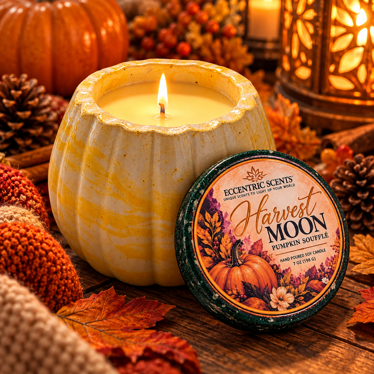 Harvest Moon – Handcrafted Pumpkin Soufflé Candle