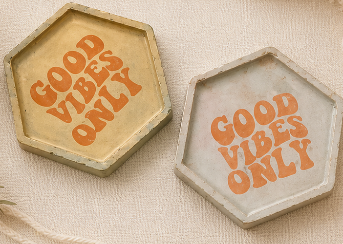 Good Vibes Hex Tray