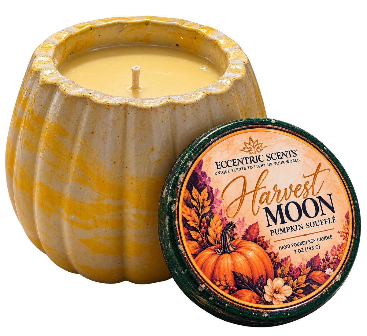 Harvest Moon – Handcrafted Pumpkin Soufflé Candle