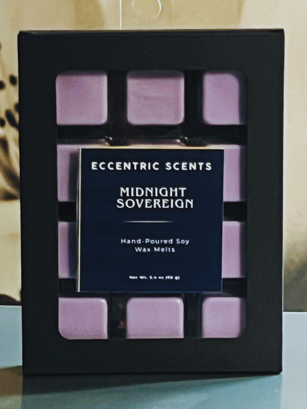Midnight Sovereign heart wax melts with smooth warm fragrance by Eccentric Scents