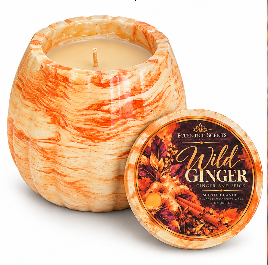 Wild Ginger – Handcrafted Marbled Candle