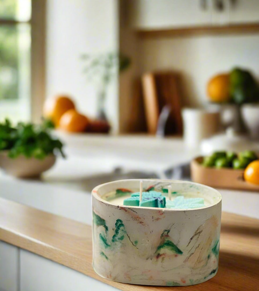 Citrus Sparkle Concrete candle - Eccentric Scents 