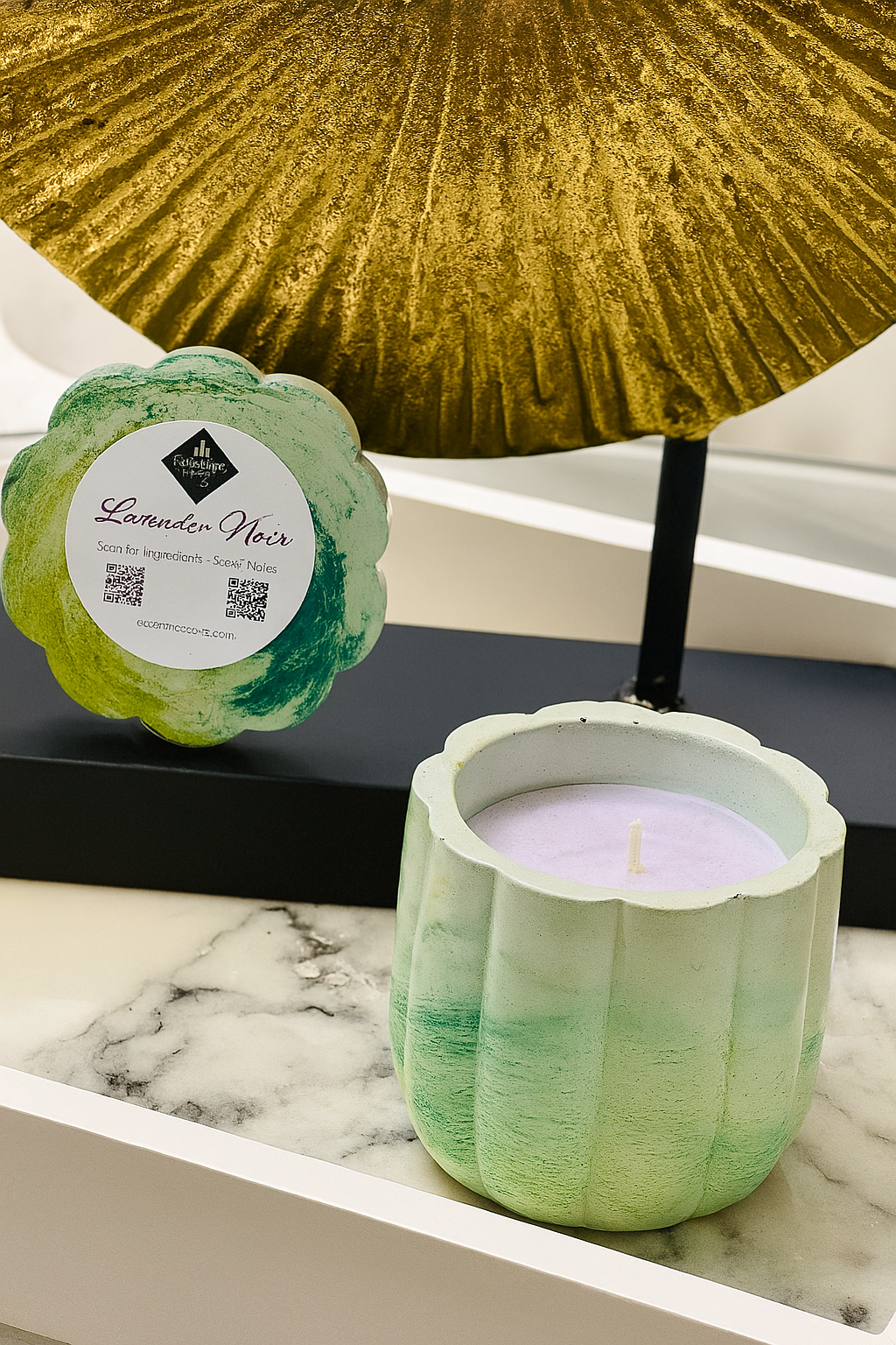 Lavender Noir Concrete Candle