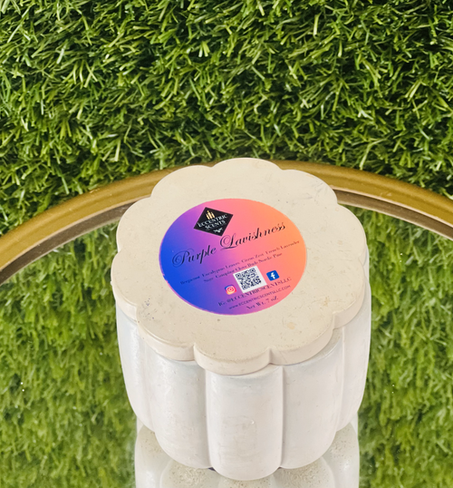 Purple Lavishness Concrete Candles - Eccentric Scents 
