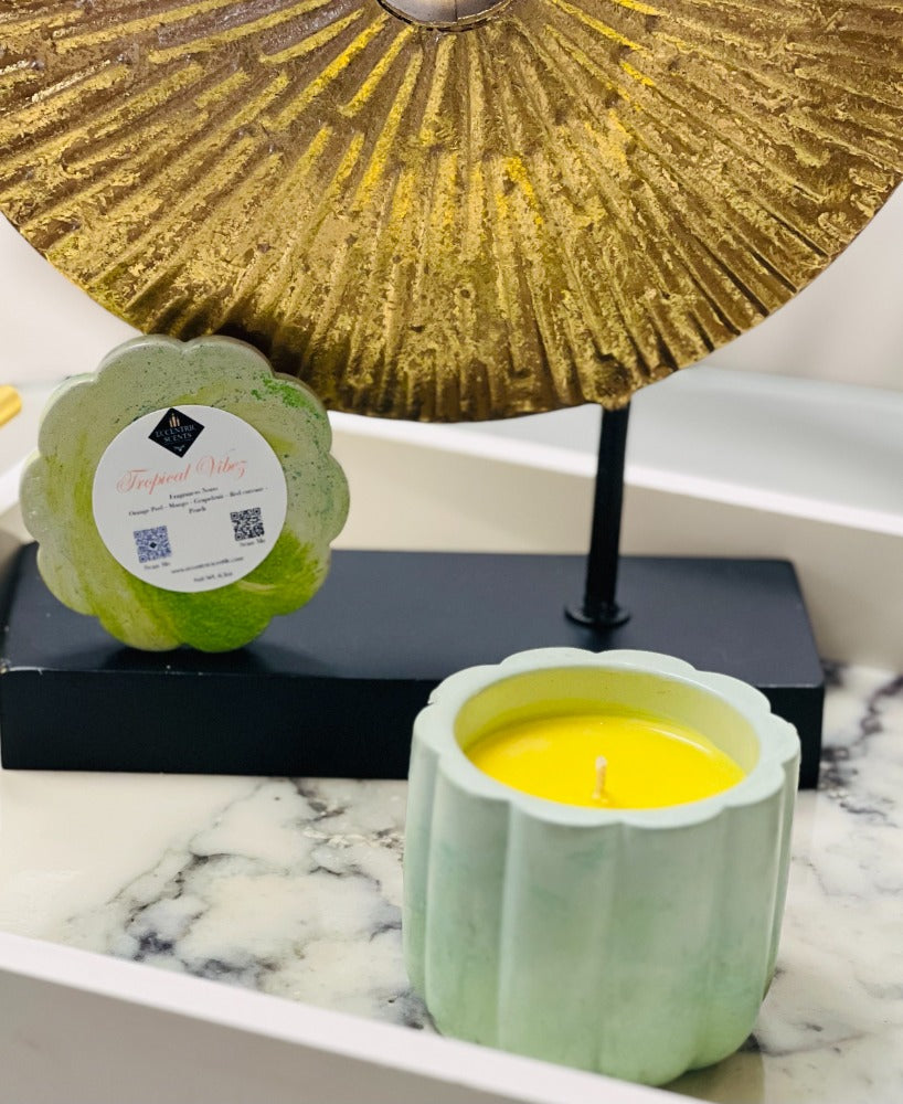 Tropical Vibes Concrete Candle - Eccentric Scents 